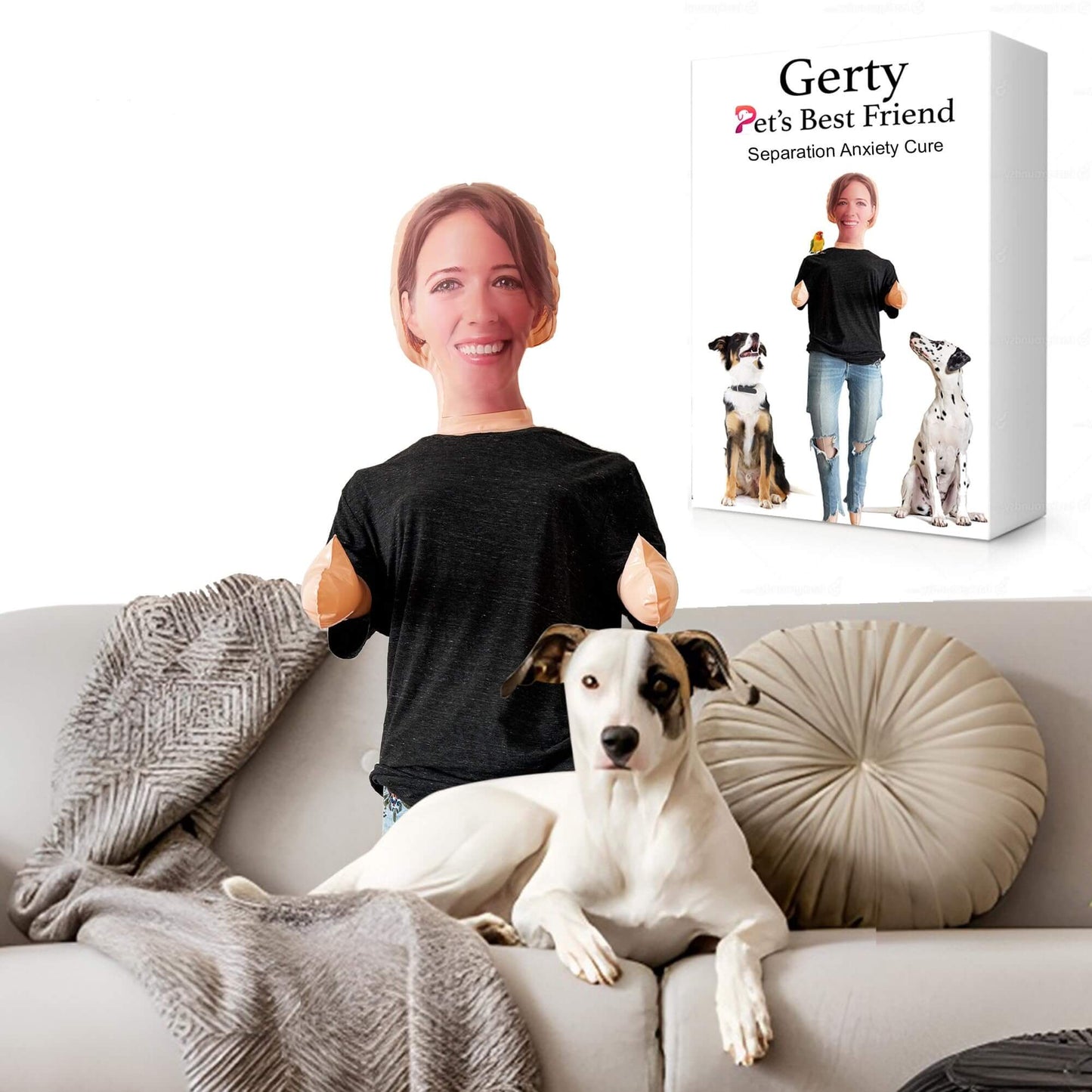Gerty - Inflatable Friend for Your Pet| #1 Dog Separation Anxiety Relief