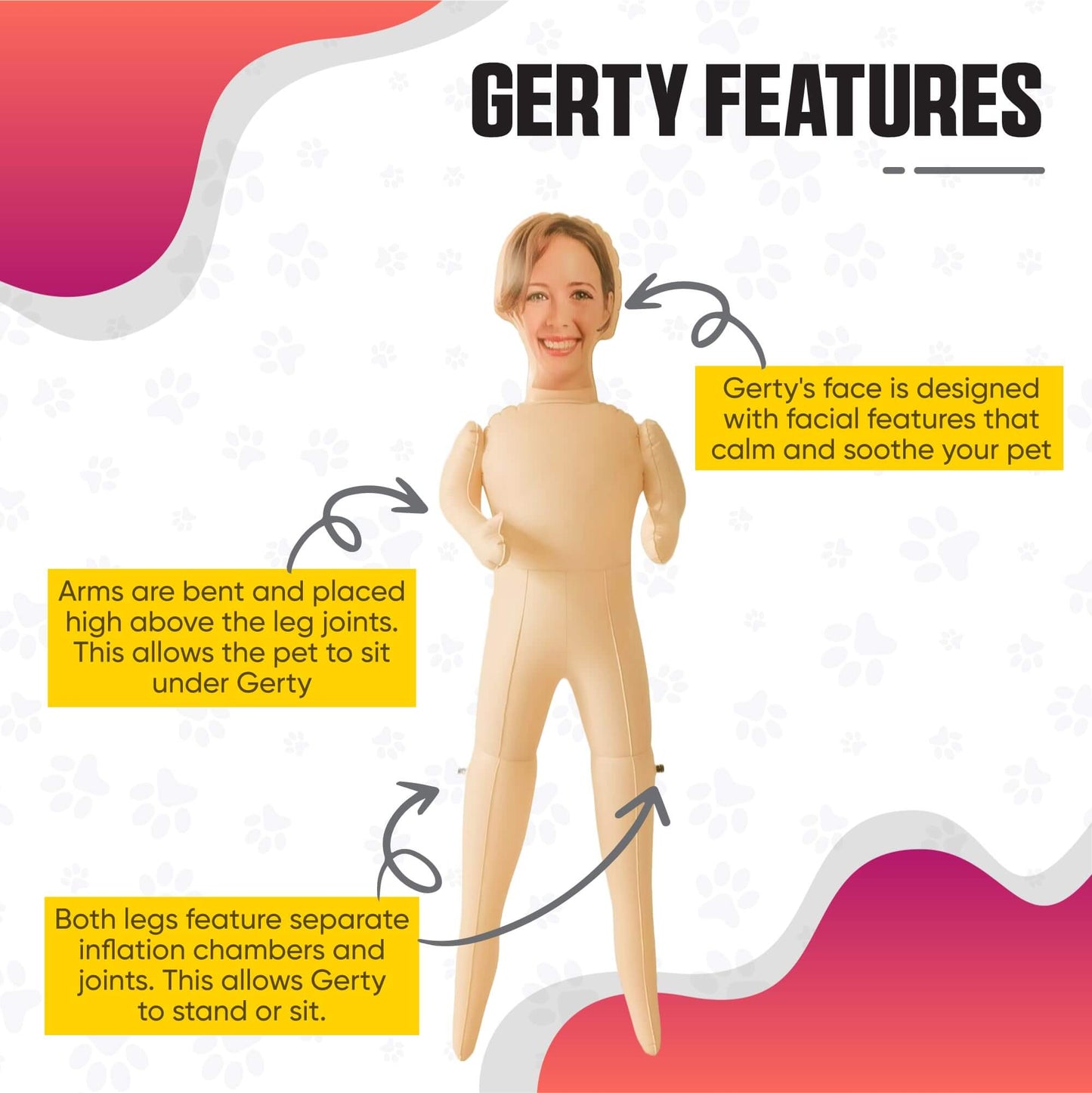 Gerty - Inflatable Friend for Your Pet| #1 Dog Separation Anxiety Relief