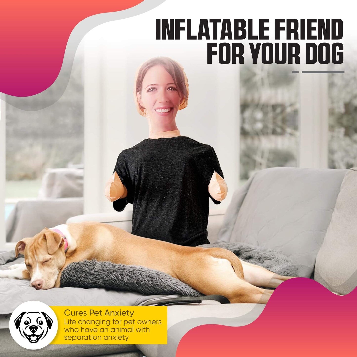 Gerty - Inflatable Friend for Your Pet| #1 Dog Separation Anxiety Relief