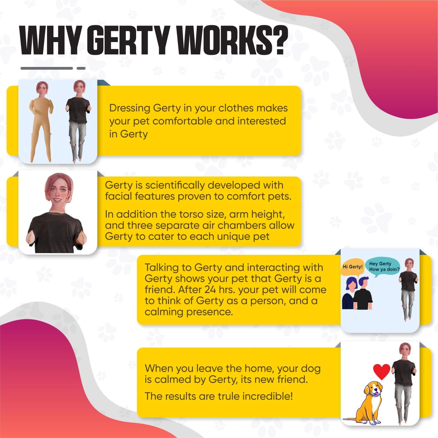 Gerty - Inflatable Friend for Your Pet| #1 Dog Separation Anxiety Relief